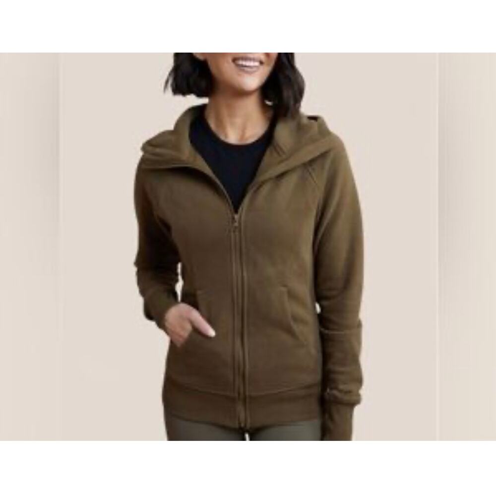 Savvi Full Zip Fleece Hoodie Sz. S brown